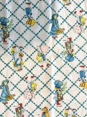 Vintage Holly Hobby Novelty Flannel Fabric 44″ x 36″ New Unused