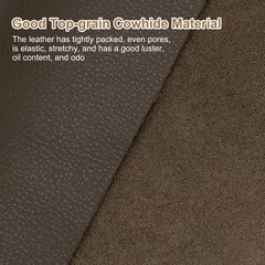 Leather sheet 30x30cm, pieces of aged natural leather, brown for crafts