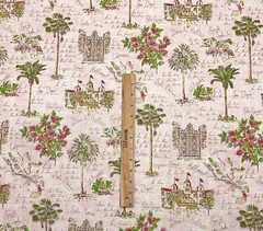 WAVERLY SUNSET BOULEVARD BLUSH PINK CALIFORNIA TOILE COTTON FABRIC BY YARD 54″W