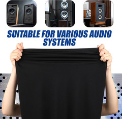 Speaker Fabric Black Speaker Grill Cloth 67″X20″ Tulle Subwoofer Stereo Fabri…