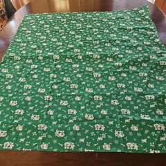 Vintage Wamsutta Christmas Toy Green & White Cotton for Quilting 33 x 36 inches