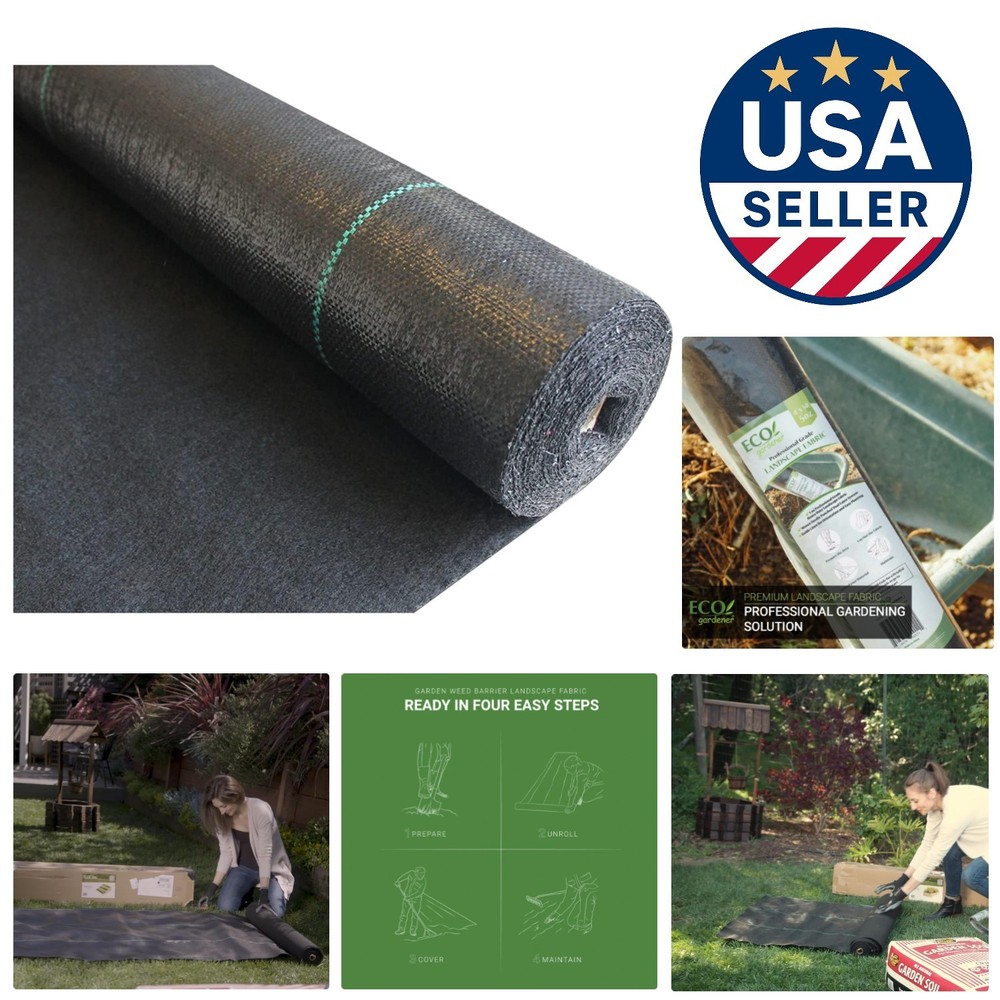 5oz Landscape Fabric Weed Barrier – 3ft x 50ft, Eco-Friendly & Durable