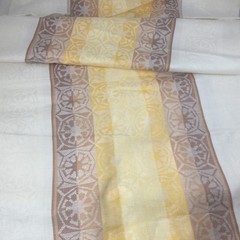 VTG Le Jacquarde France Fabric Table Runners Placemates 4 Yds L x 20″ W READ