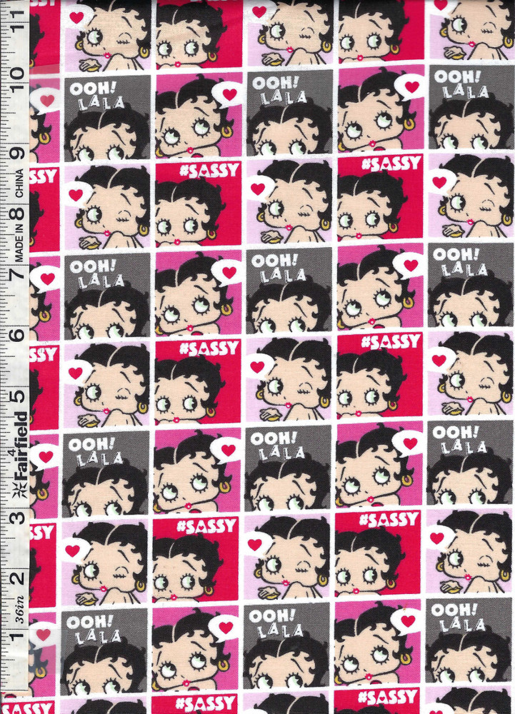 Betty Boop 3 Sassy Frames by Camelot Fabrics bty