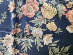 Fabric Decorator Polished Cotton Blue with Flowers 54″ Wide 36″ Long New
