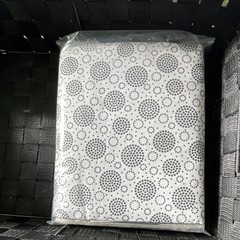 Black & White Fabric Bundle Floral & Geometric Prints w/ Walmart Buttons