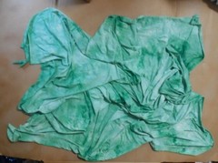 New Fabric Tie Dye Pistachio Green Cream 4 way Stretch Costuming Sewing Crafts