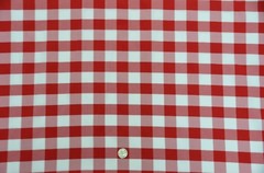 5 YARDS Red/WHITE 60″ Wide Poly Poplin 1″ Checkered Gingham Fabric tablecloth