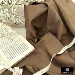Medium Brown Faux Silk Fabric By The Yard, 42 inches width Brown Silk Fabric