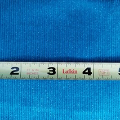 4.25 Yds Corduroy Fabric 100% Cotton 153×43 Aqua Blue Green Teal Silver Metallic
