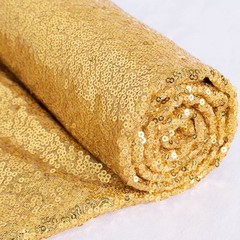 Gold Sequin Fabric By The Yard 3 Feet 1 Yards Tablecloth Linen Xmas Decor