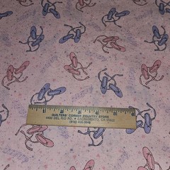 Fabric Traditions 1999 ~ Ballerina Slippers ~ Pink & Purple ~ 3 1/2 Yards