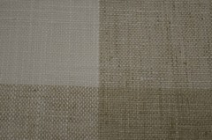 Check Please Sand Tan White Linen-Like Woven 4.5 Buffalo Check PKaufmann Fabric