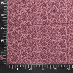 VTG Paisley Light Maroon Small Print Cranston Cotton Fabric 2 YDS READ As Is