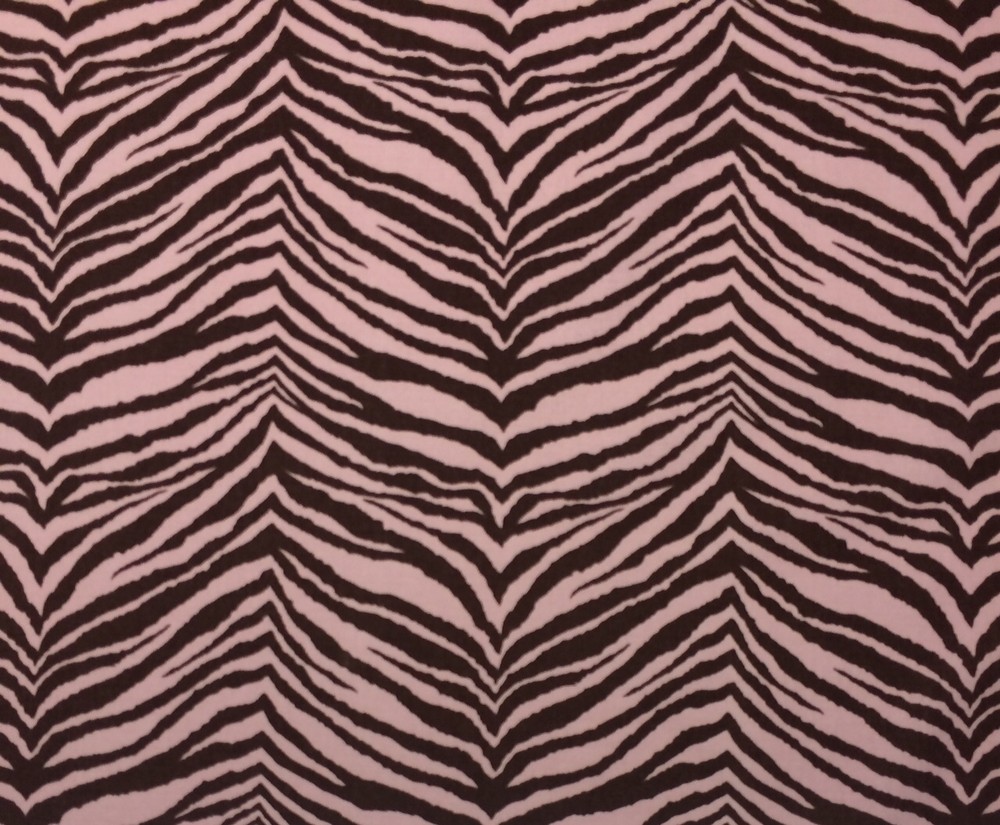 WAVERLY ZEBRA PINK BROWN #D4047 Animal Theme Cotton Fabric BY THE YARD 54″W