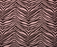 WAVERLY ZEBRA PINK BROWN #D4047 Animal Theme Cotton Fabric BY THE YARD 54″W