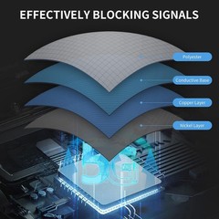 196″ x 43″ Faraday Fabric for DIY Signal Protection and Data Theft Prevention