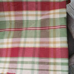 Multi White Red Green Fabrics Timeless Stripe Plaid 45″x2.5 Yards