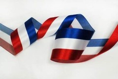 Top Quality Red White and Blue Stripes Spools Satin Ribbon American Flag 3/8″-3″