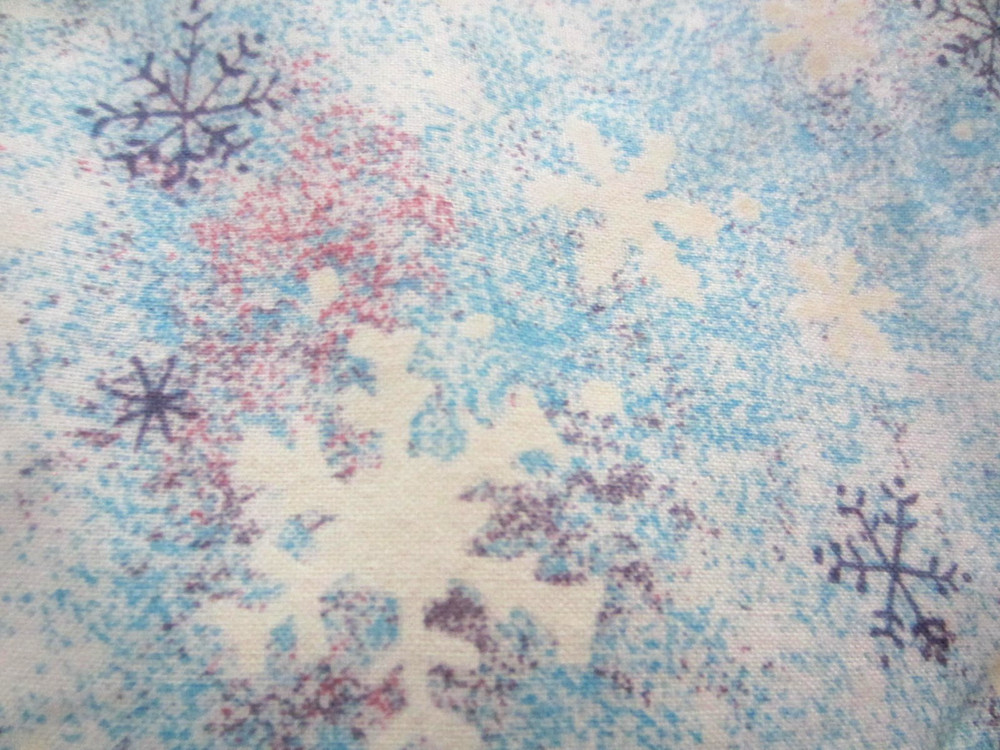 Susie Rose Pastel Pinks And Blues Snowflake Fabric Piece Winter