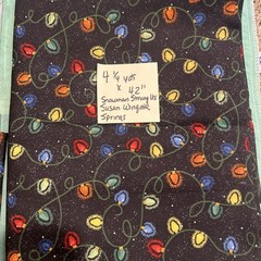 4.5 Yds + Extras Snowman Strung Lights Christmas Fabric Material Susan Winget