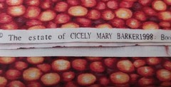 Deep Orange-Red Berries Flower Fairies Fabric Cicely Mary Barker 1998 45″ X 35″