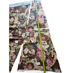 Ralph Lauren Floral Fabric Brown Pink Cream 2 Pc Heatherberry Sage linen Retired