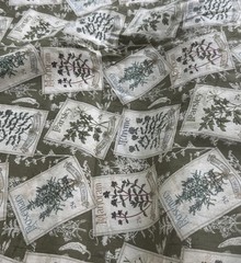 Herb Garden Kate Ward Thacker Seed Packets Sage Green Cotton Fabric BTHY #59