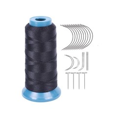 Hair Weaving Thread with C/J/I/T Needles 1500 13 Count (Pack of 1), Black