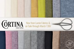Solid Linen Blend in Black | Cortina Linen Cotton | Lumin