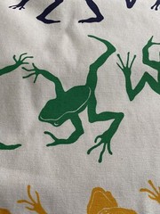 RARE Michigan Rag Co. Fabric Frogs Print Marushka 65” wide 1 – 12 yds NOS