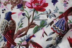 Selling handmade cotton Indian screen print fabric boho home décor craft fabric