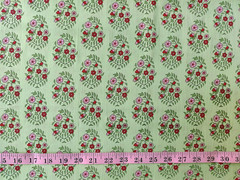 Hand Block Print Fabric by the Yard – PRECUT 5 Yards 42 Inch Width – 100% Cotton