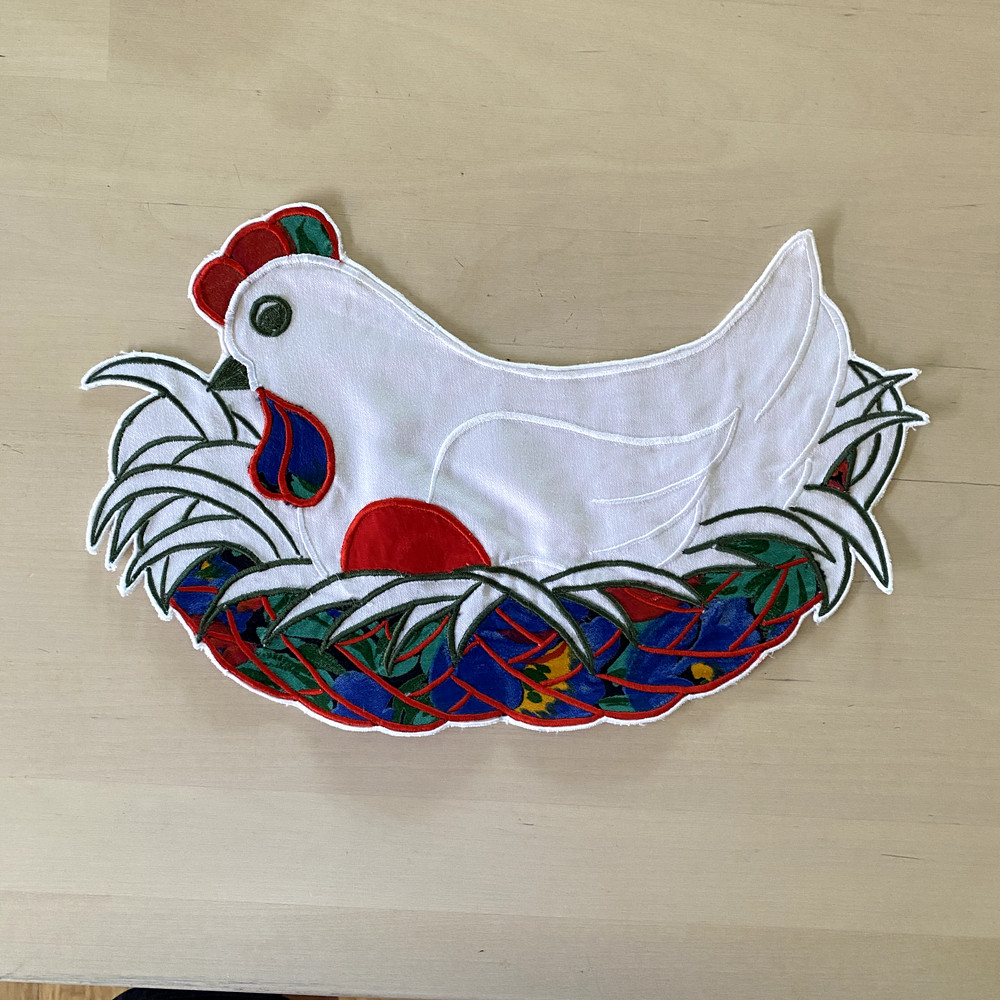 APPLIQUÉ Embroidered Rooster by Pilcher of Germany