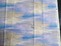 28″ Al Agnew for Elizabeth’s Studio Batik Pastel Blender Sky Cloud Sunset Bird