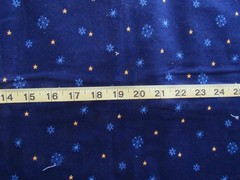1 yd x 56″ Cotton Fabric Christmas Bear Double Border With Snowflakes & Stars