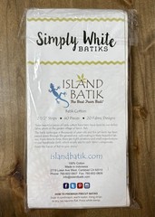 Island Strips Simply White Batiks 40 Precut 2.5″ Fabric Strips Jelly Roll Quilti