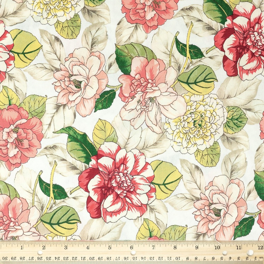 45″ 100% Cotton Garden Sewing & Craft Fabric 8 yd By the Bolt Coral
