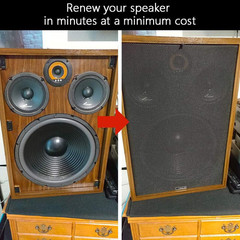 Speaker Grill Cloth Stereo Mesh Fabric for Speaker Repair, Black – 55 X 20 in /