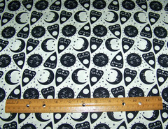 1 yd Camelot MYSTICAL PLANCHETTE & MOONS on IVORY 100% Cotton Fabric OUIJA