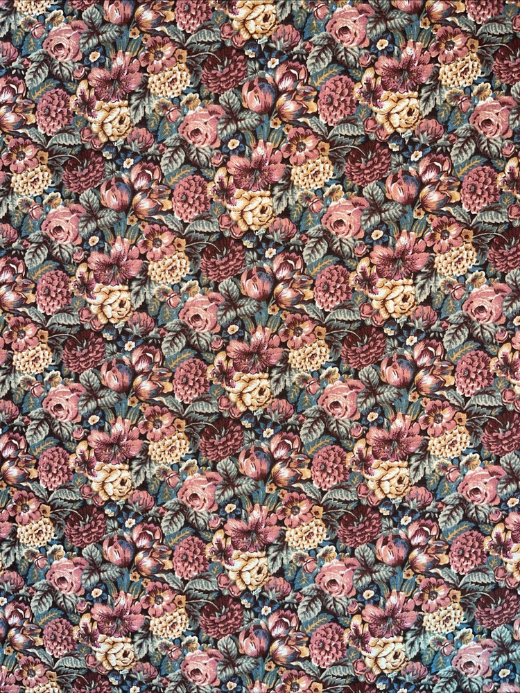 Vtg Ozark Calico Fabri-Quilt Fall Floral 43 W x 4.25 yards