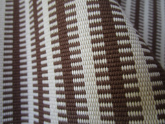 Soane Britain’s JAJIM STRIPE in Chestnut Cotton Weave 3.83 yds x53″W Brown Ivory