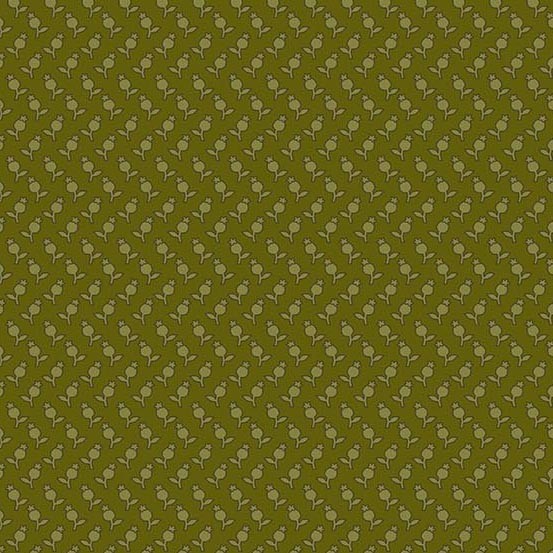 Sequoia By Andover Fabrics – Forest Green Tulips #8757-G