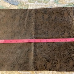 Faux Tooled Leather Remanent Brown 53” X 10”