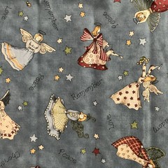 30” x 45” Wide – Angels on Blue Background with Multicolor Stars