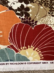 RICHLOOM AMELIA PRINTED COTTON DECORATOR FABRIC GRAFFITI – SIZE 38.25″ W x 56.5″