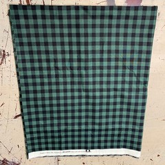 Jo-Ann Fabrics Green Black Buffalo Plaid Cotton Check Fabric 4 yds Sewing Crafts