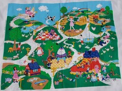 Lot of 10 Fabric Panels pcs Lion King,Safari Animals, Mother Goose, Raggedy Ann