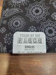 Design By the Piece Material 18×21 New Black with Grey Design