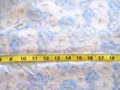 1 yd Cotton “Bristol” by Fabri-Quilt Fabrics Muted White & Blue Flowers All Over